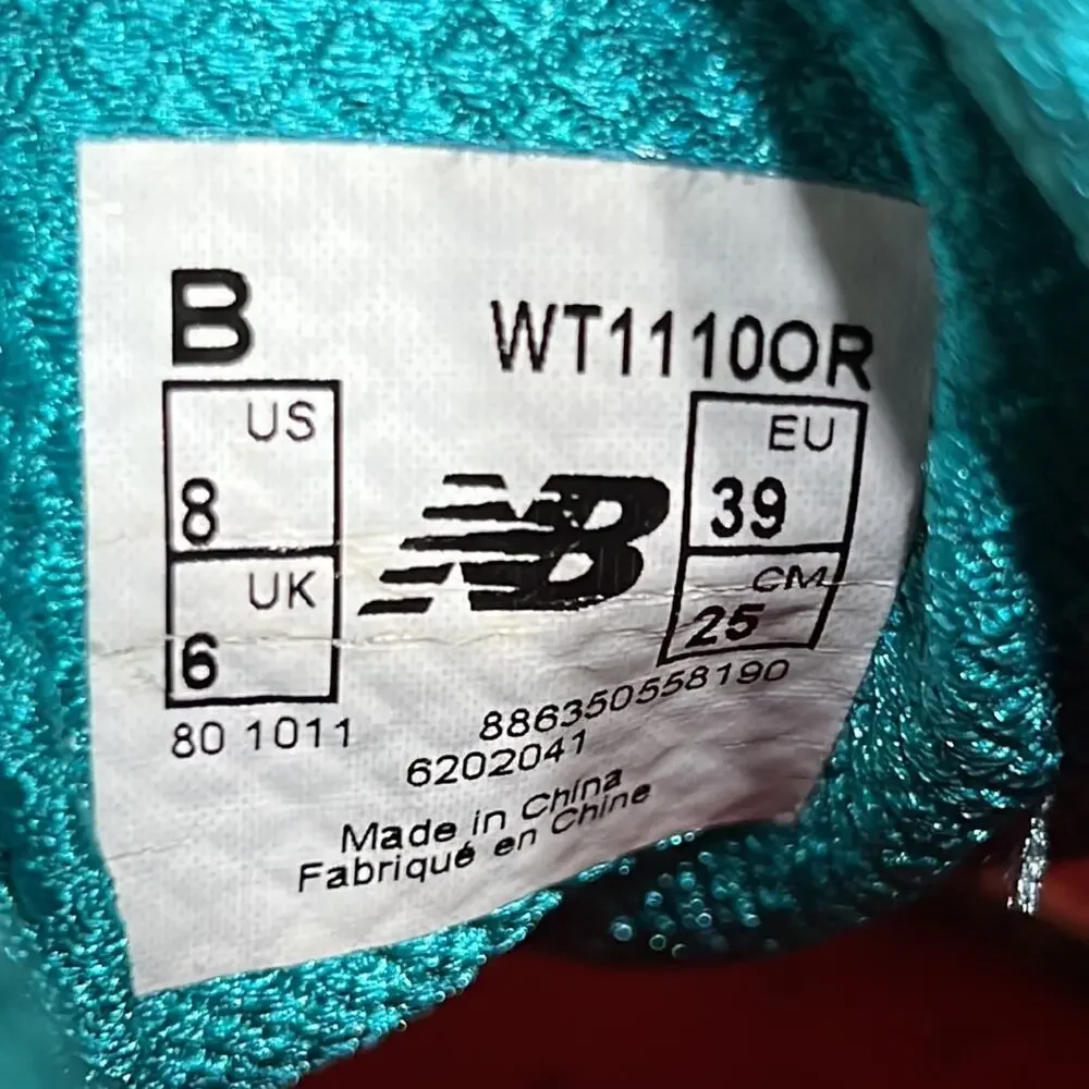 New Balance 1110 Silver Teal Gray Trail Running Shoes Sneakers Womens Size 8 B